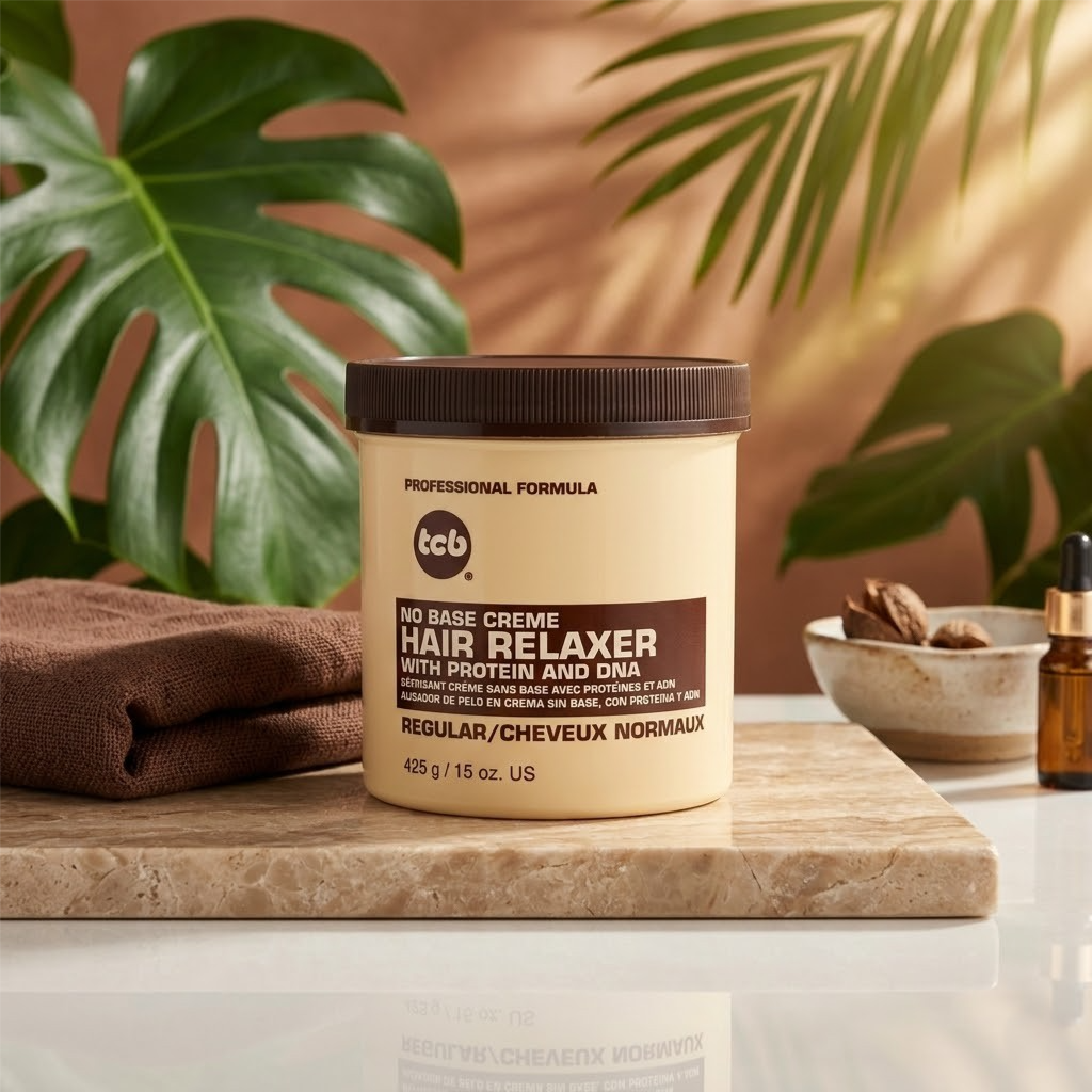 TCB No Base Crème Hair Relaxer with Protein and DNA Regular 425g/15oz