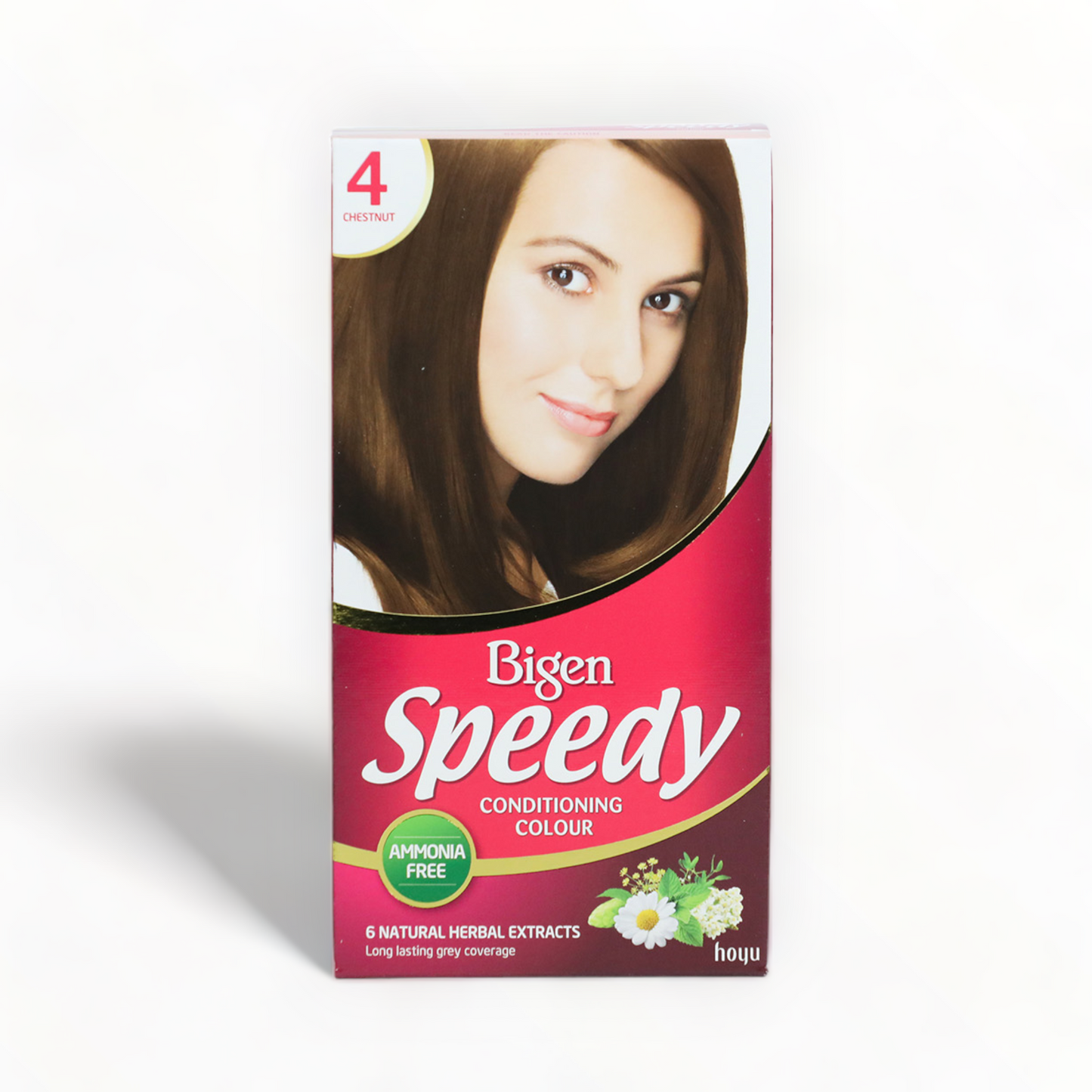 Bigen Women’s Speedy Hair Colour 4 Chestnut 40g (Pack of 3)