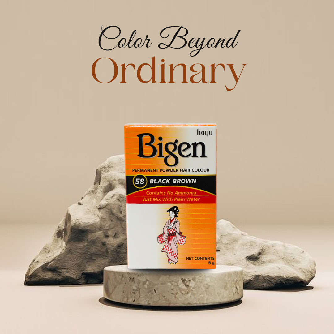 Bigen Permanent Powder Hair Colour - #58 Black Brown