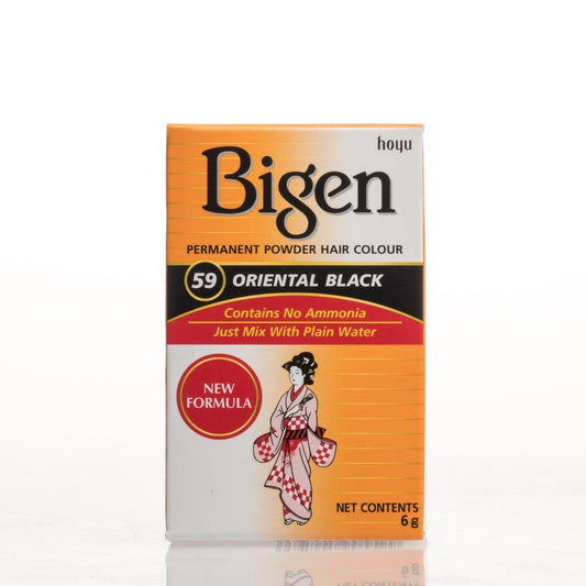 Bigen Permanent Powder Hair Colour Oriental Black 59 (Pack of 10)