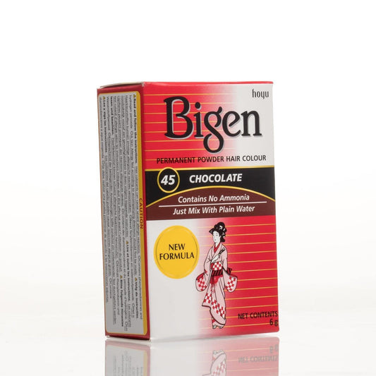 Bigen Permanent Powder Hair Colour Chocolate 45 (Pack of 10)