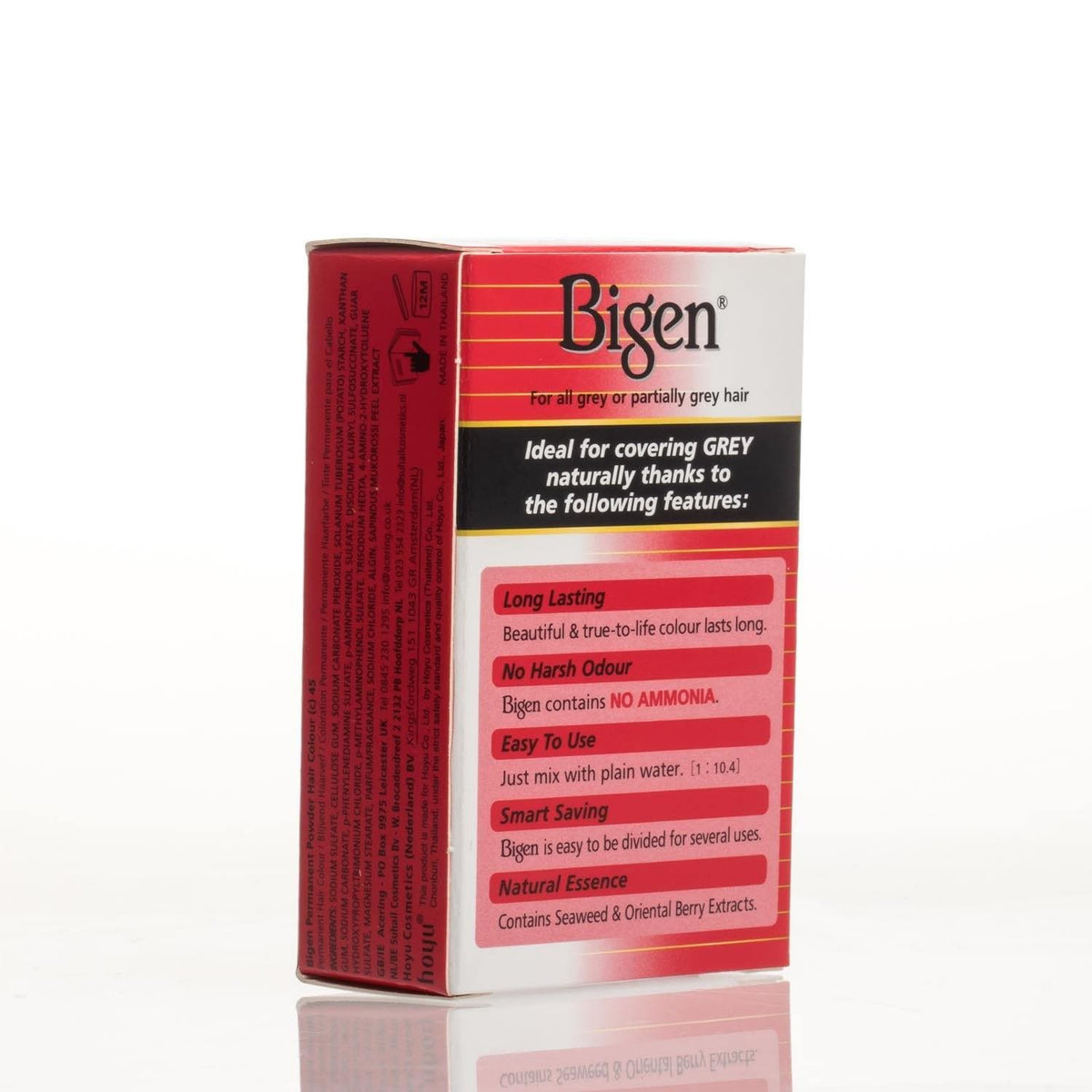 Bigen Permanent Powder Hair Colour Chocolate 45 (Pack of 10)