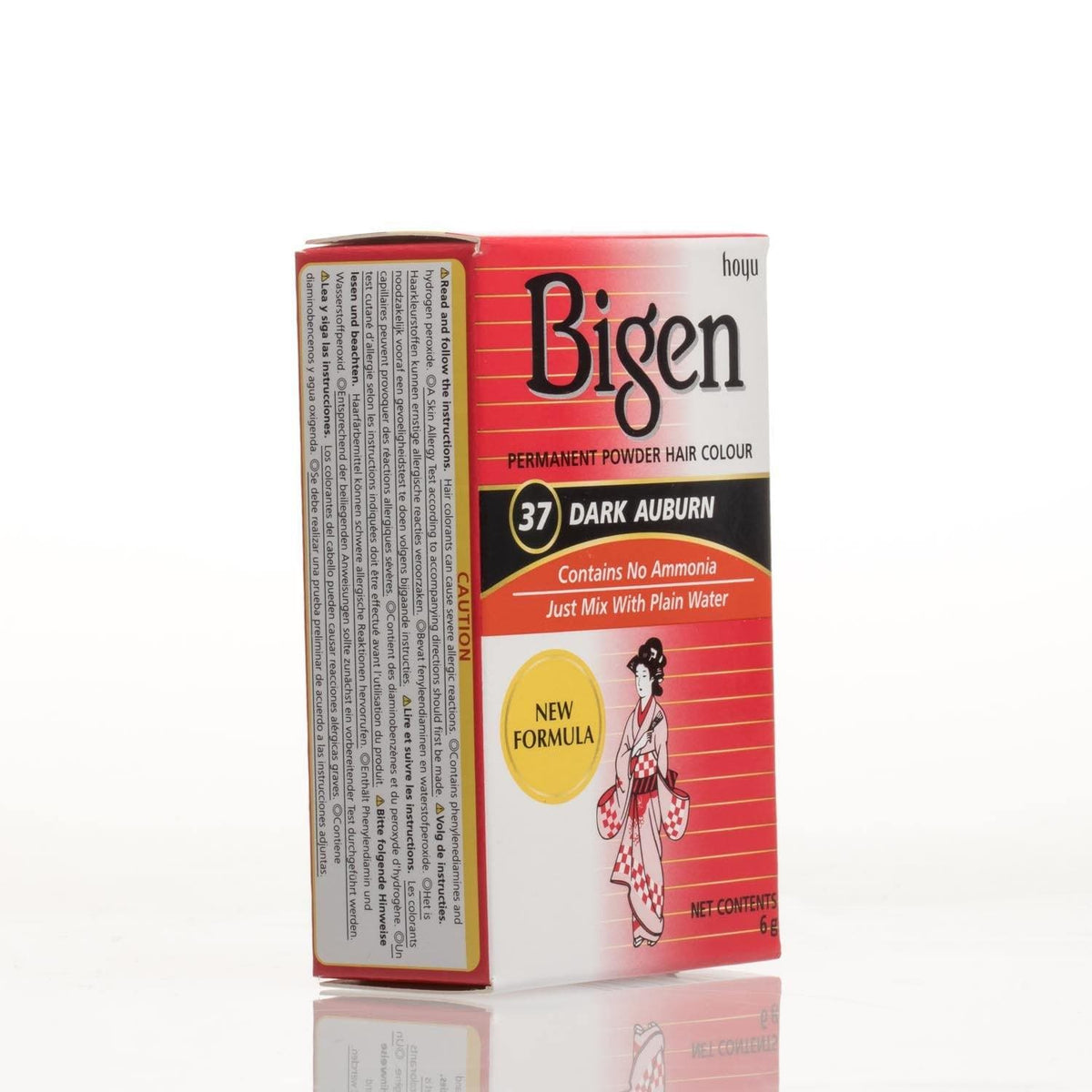 Bigen Permanent Powder Hair Colour Dark Auburn 37 (Pack of 10)