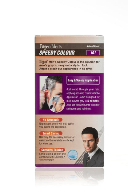 Bigen Men's Beard Colour Natural Black 101 (Pack of 3)