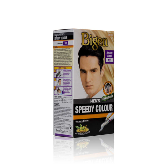 Bigen Men's Beard Colour Natural Black 101 (Pack of 3)