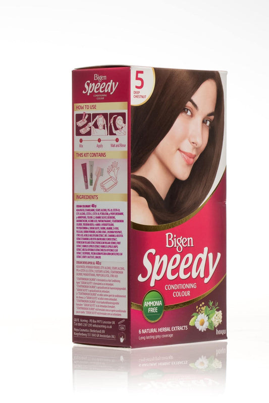 Bigen Women's Speedy Hair Colour 5 Deep Chestnut (Pack of 3)