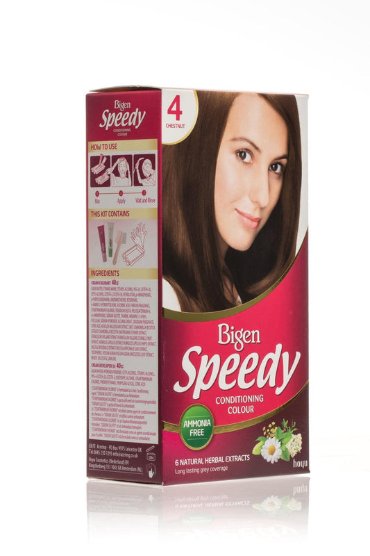 Bigen Women's Speedy Hair Colour 4 Chestnut (Pack of 3)