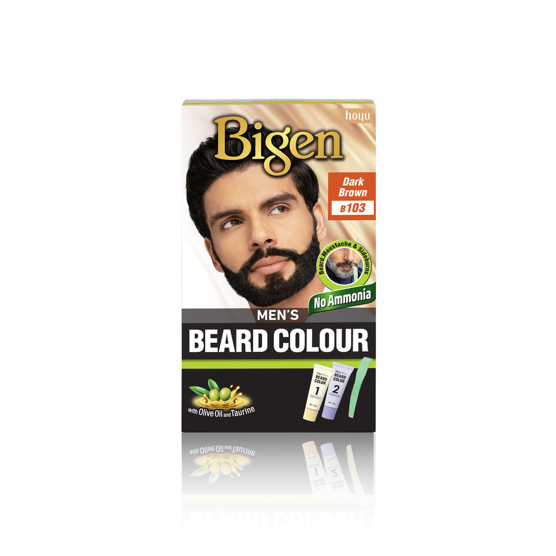 Bigen Men's Beard Colour Dark Brown 103 (Pack of 3)