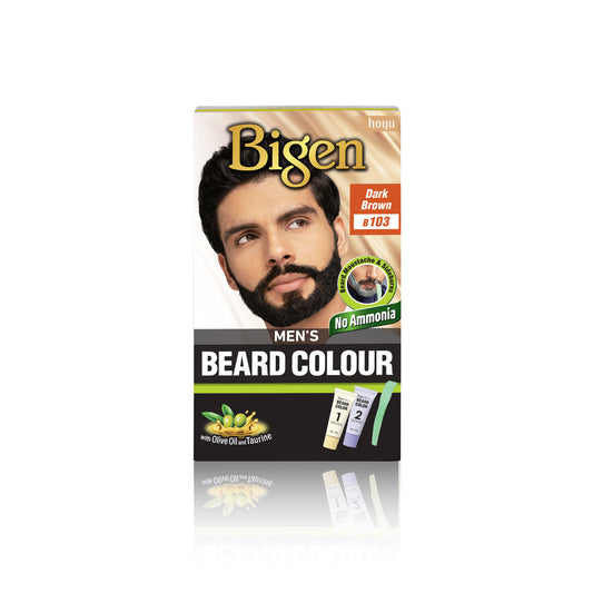 Bigen Men's Beard Colour Dark Brown 103 (Pack of 3)