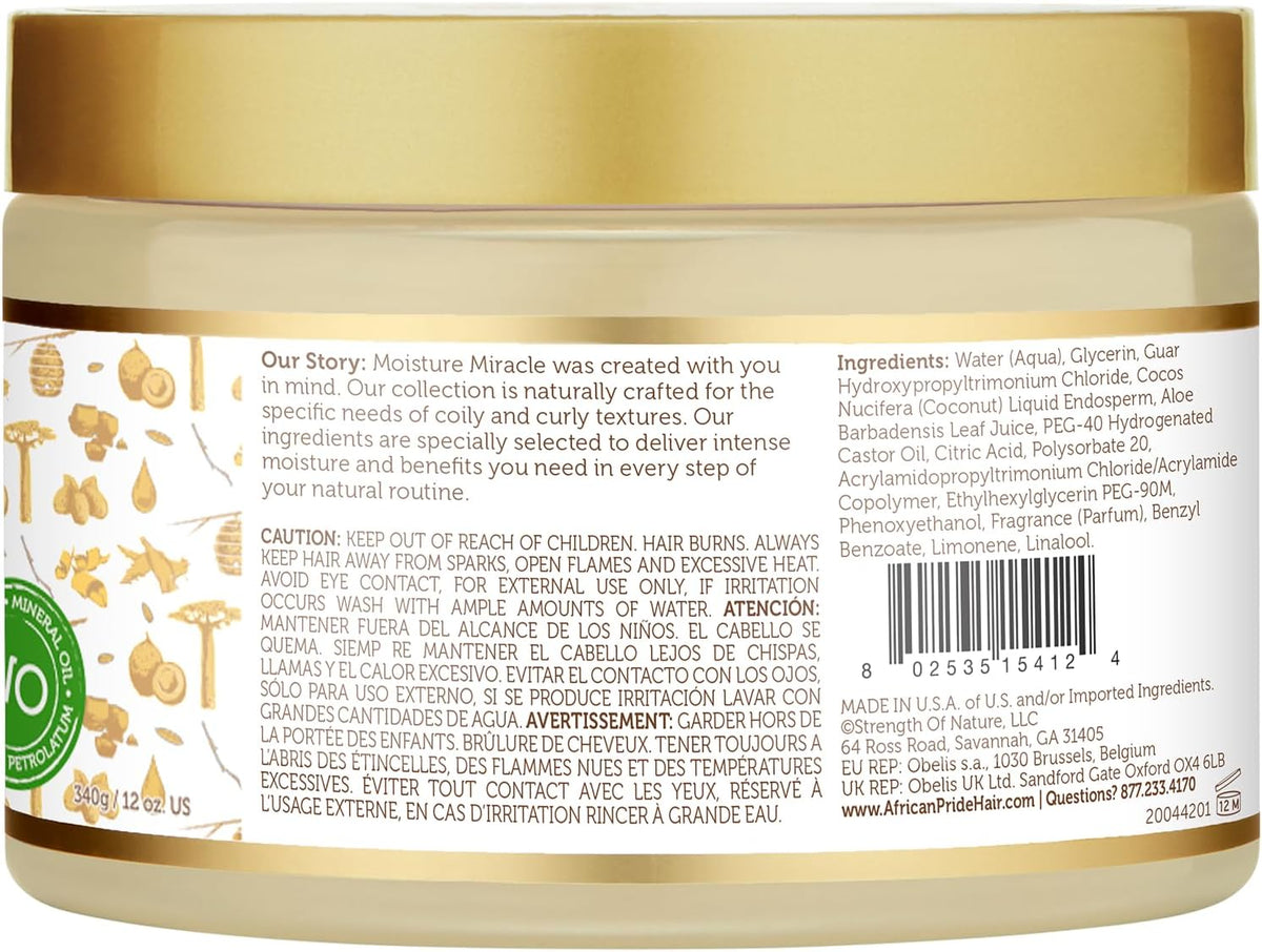 African Pride Moisture Miracle Aloe & Coconut Water Pre-Shampoo 340g/12oz