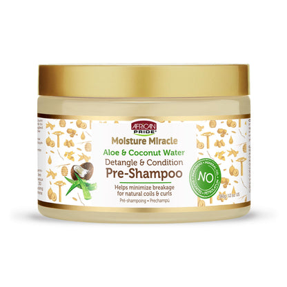 African Pride Moisture Miracle Aloe & Coconut Water Pre-Shampoo 340g/12oz