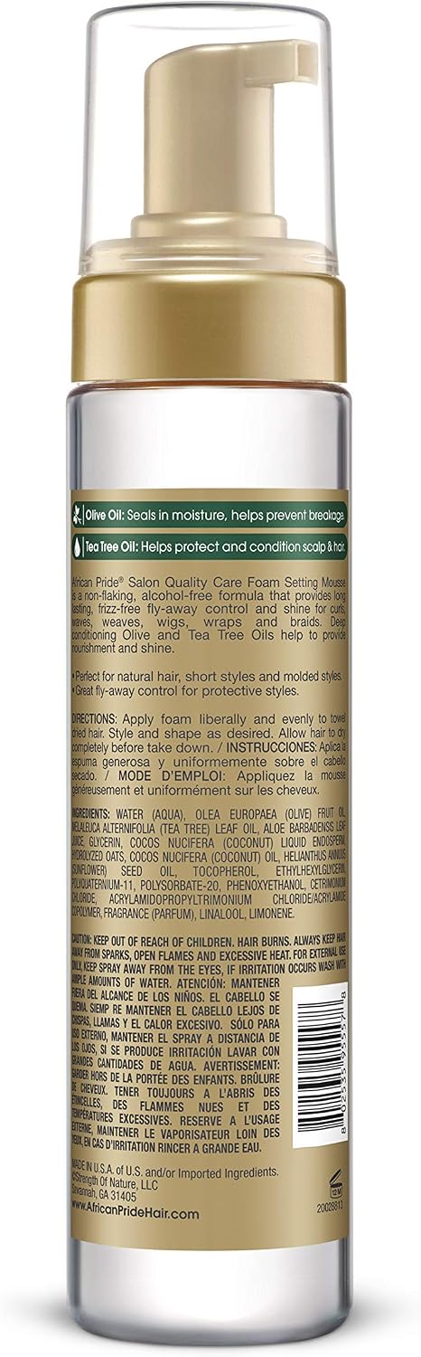 African Pride Olive Miracle Foam Setting Mousse 251ml/8.5oz