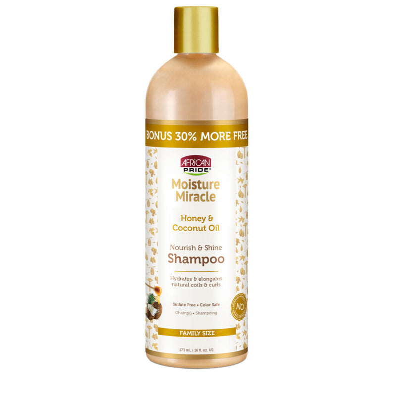 African Pride Moisture Miracle Honey & Coconut Oil Shampoo 473ml/16oz