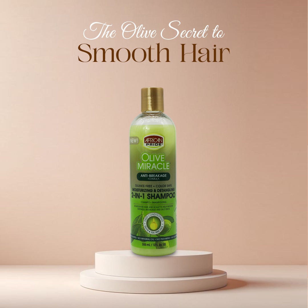 African Pride Olive Miracle Moisturizing & Detangling 2-In-1 Shampoo