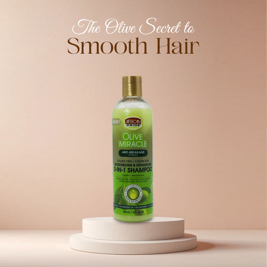 African Pride Olive Miracle Moisturizing & Detangling 2-In-1 Shampoo