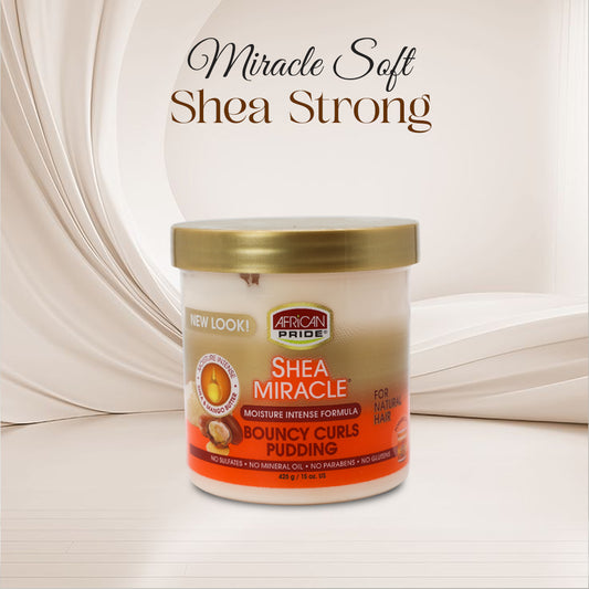African Pride Shea Miracle Bouncy Curls Pudding 425g/15oz