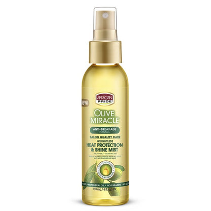 African Pride Olive Miracle Heat Protection & Shine Mist Spray 118ml/4oz