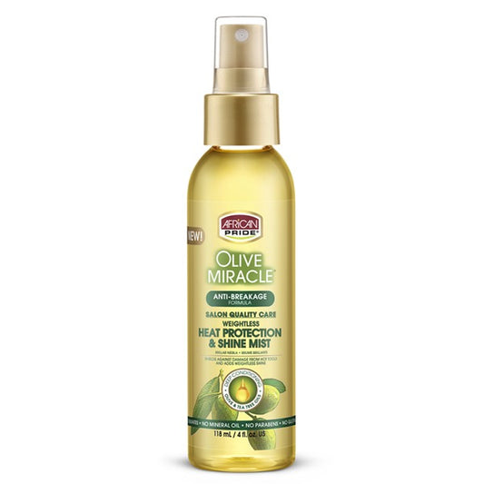 African Pride Olive Miracle Heat Protection & Shine Mist Spray 118ml/4oz