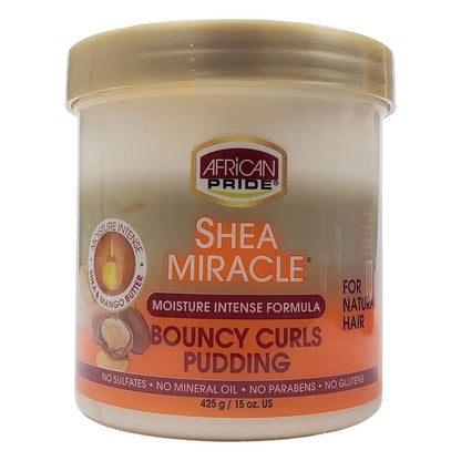 African Pride Shea Miracle Bouncy Curls Pudding 425g/15oz