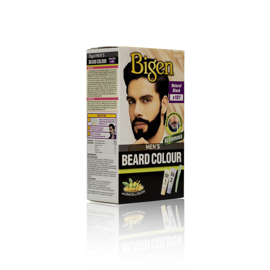 Bigen Men's Beard Colour Natural Black 101 (Pack of 3)