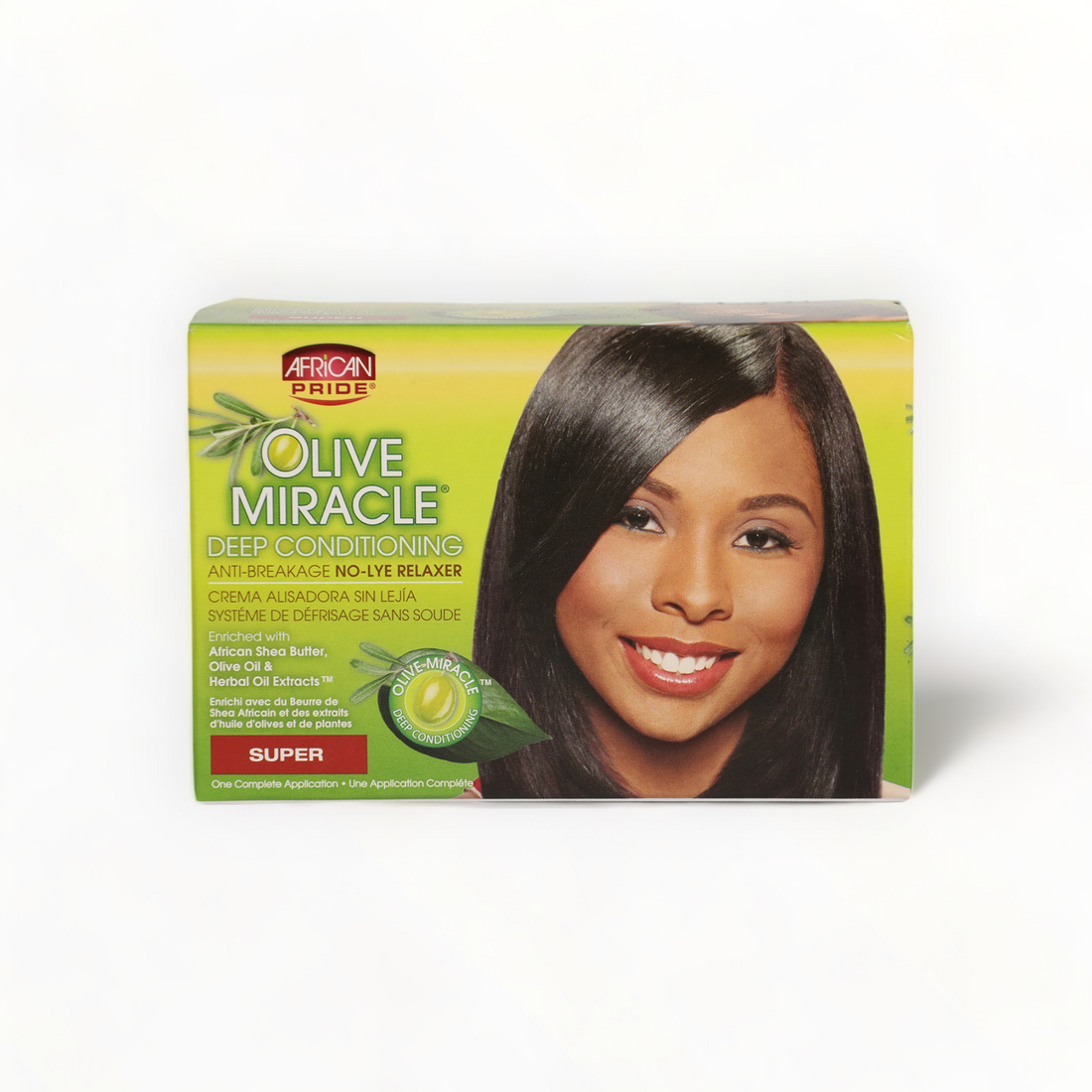 African Pride Olive Miracle Deep Conditioning No Lye Relaxer Super