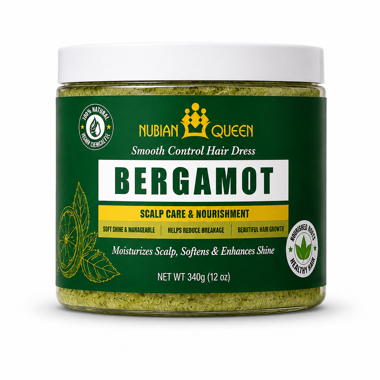 Nubian Queen Bergamot Scalp Care & Nourishment 340g/12oz