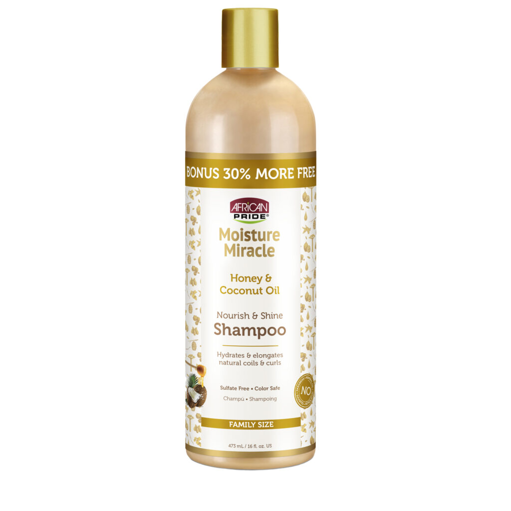 African Pride Moisture Miracle Honey & Coconut Oil Shampoo 443ml