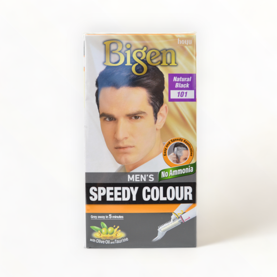 Bigen Men’s Speedy Natural Black 101 – 80g (Pack of 3)