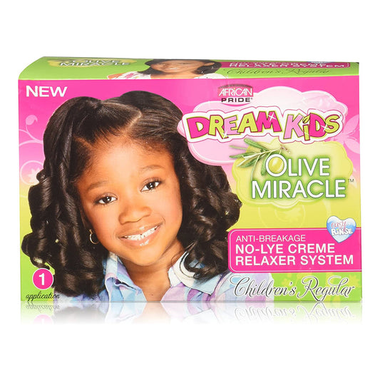 African Pride Dream Kids Olive Miracle 1App No Lye Relaxer Regular