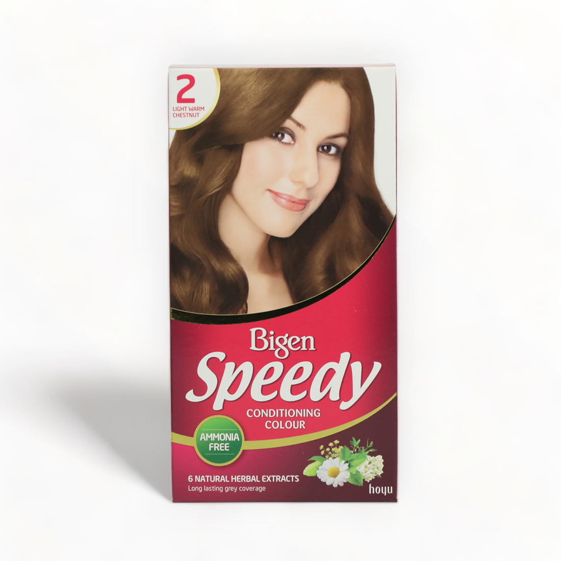 Bigen Women’s Speedy Hair Colour 2 Light Warm Chestnut – 40g (Pack of 3)
