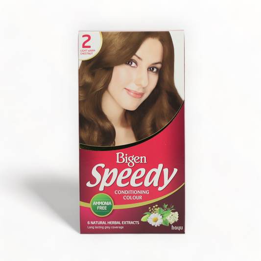 Bigen Women’s Speedy Hair Colour 2 Light Warm Chestnut – 40g (Pack of 3)