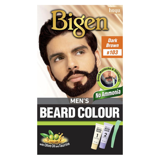 Bigen Men’s Beard Colour Dark Brown 103 (Pack of 3)