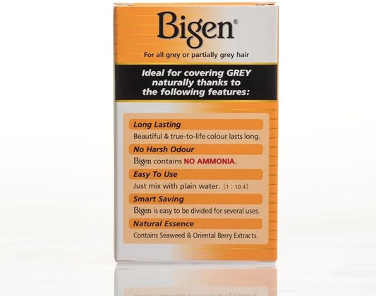 Bigen Permanent Powder Hair Colour Black Brown 58 (Pack of 10)