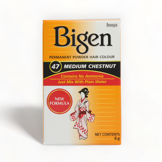 Bigen Permanent Powder Hair Colour Medium Chestnut 47 (Pack of 10)