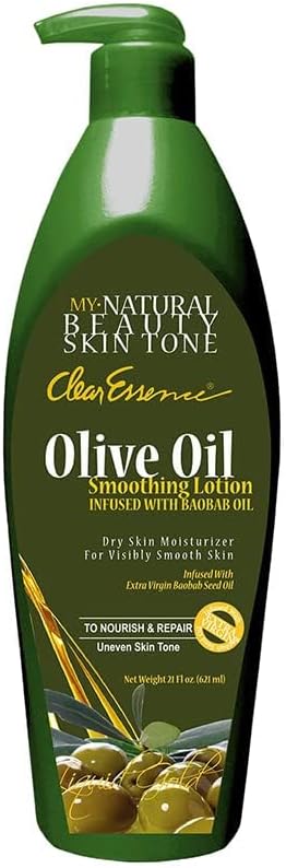 Clear Essence My Natural Beauty Skin Tone Olive Oil Smoothing Lotion 621ml/21oz