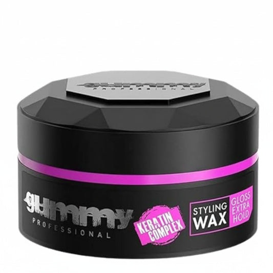 Gummy Professional - Hair Styling Wax Gloss Extra Hold (Pink) - Keratin Complex
