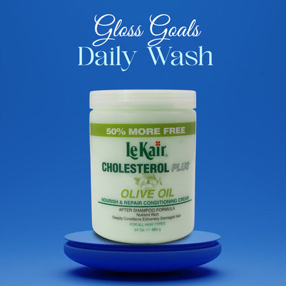 LeKair Cholesterol Plus Olive Oil Nourish and Repair Conditioning Cream 680g/24oz
