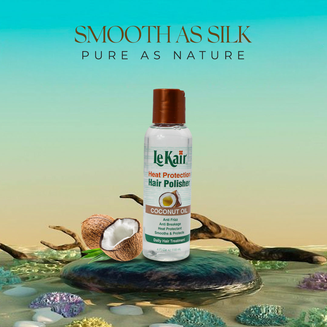 LeKair Heat Protection Hair Polisher with Coconut Oil 4oz/118ml