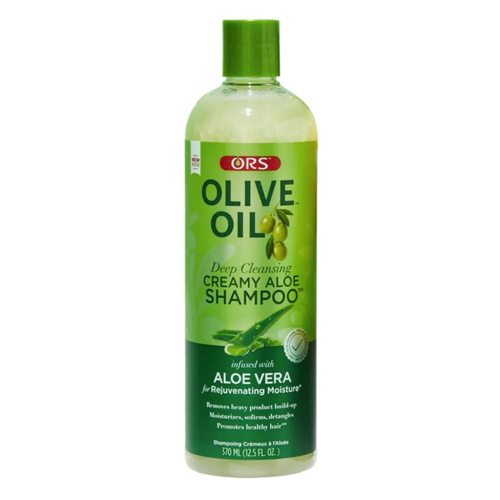 ORS Olive Oil Shampoo bottle on a white background