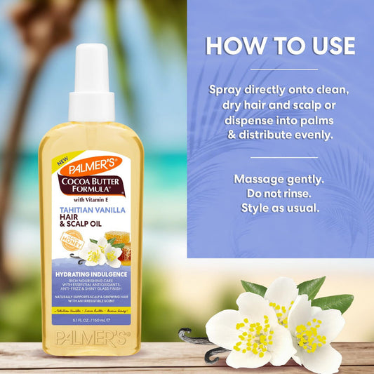 Palmer's Cocoa Butter Formula Tahitian Vanilla Hair & Scalp Oil 150ml/5.1oz