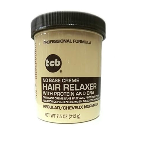 TCB No Base Creme Hair Relaxer Regular 212g/7.5oz