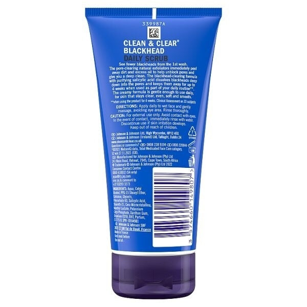 Clean & Clear Blackhead Clearing Daily Scrub 150ml/5.1oz